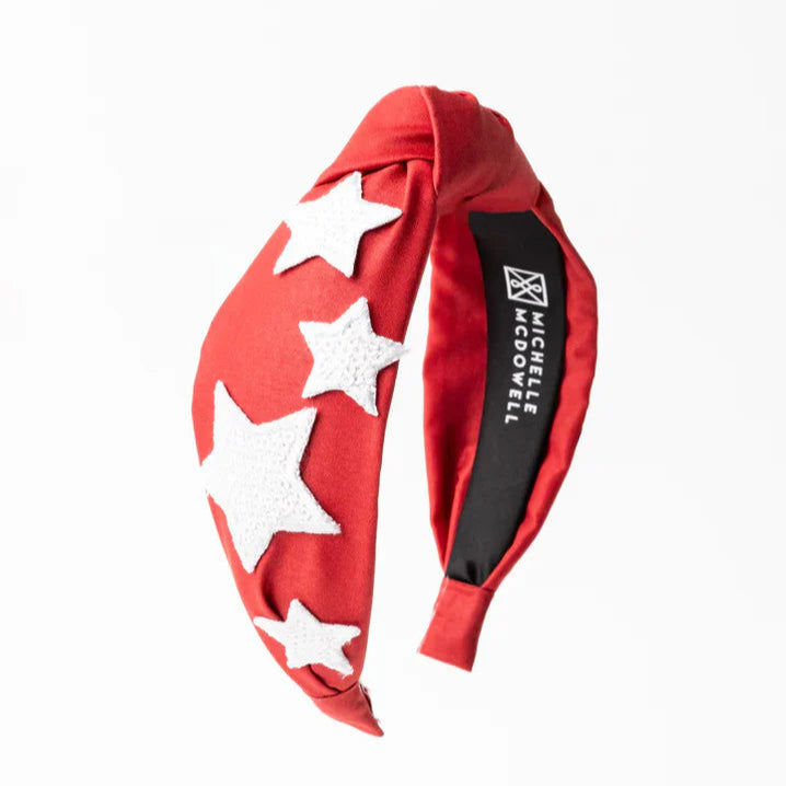 Red and White Sequin Star Patriotic Game Day Headband
