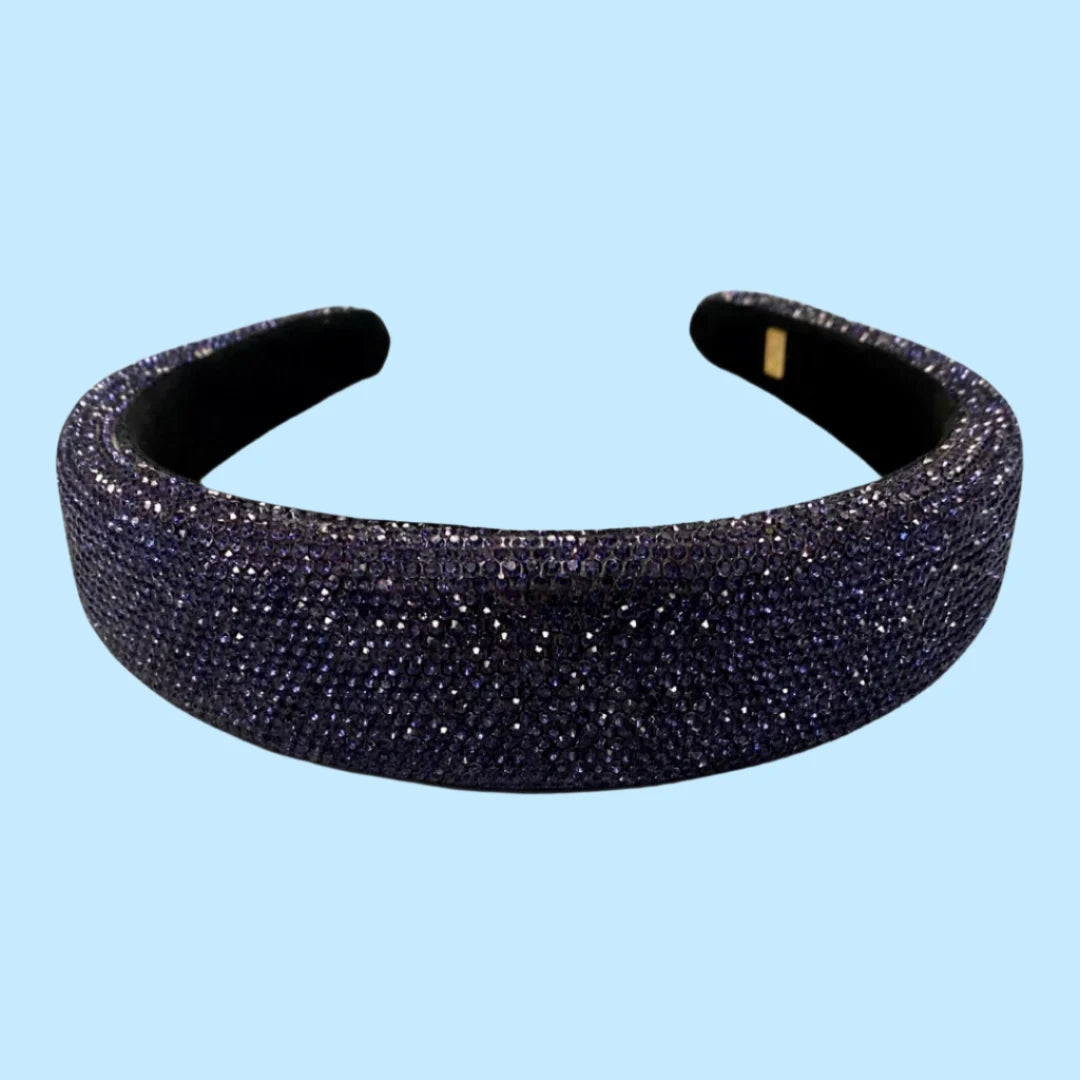 Bari Lynn Navy Crystalized Tween Headband