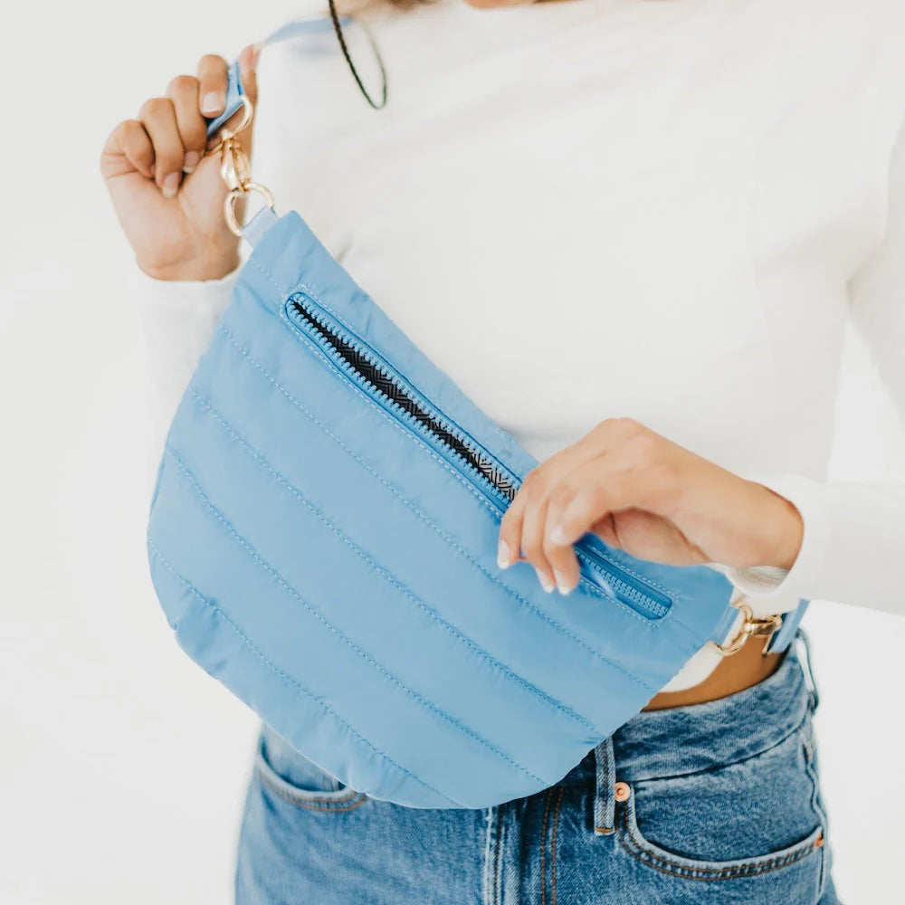 Jolie Puffer Belt Bag | Carolina Blue