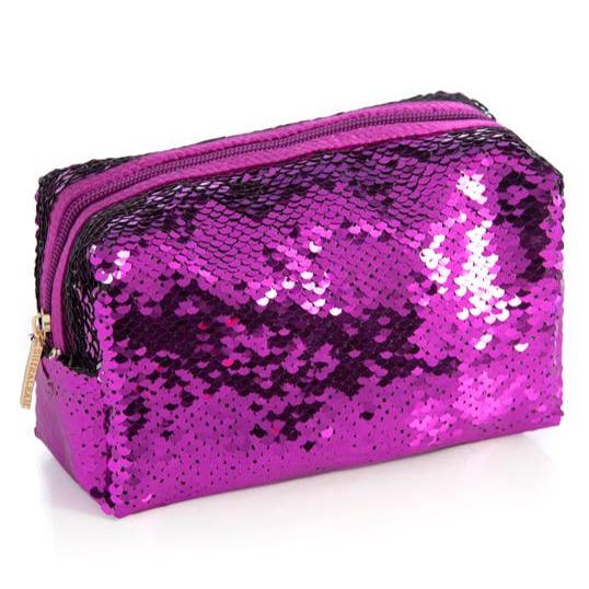 Bling Sequin Cosmetic Bag | Violet