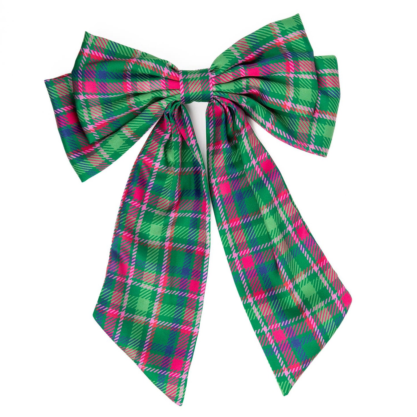 Plaid About You Oversized Satin Holiday Bow