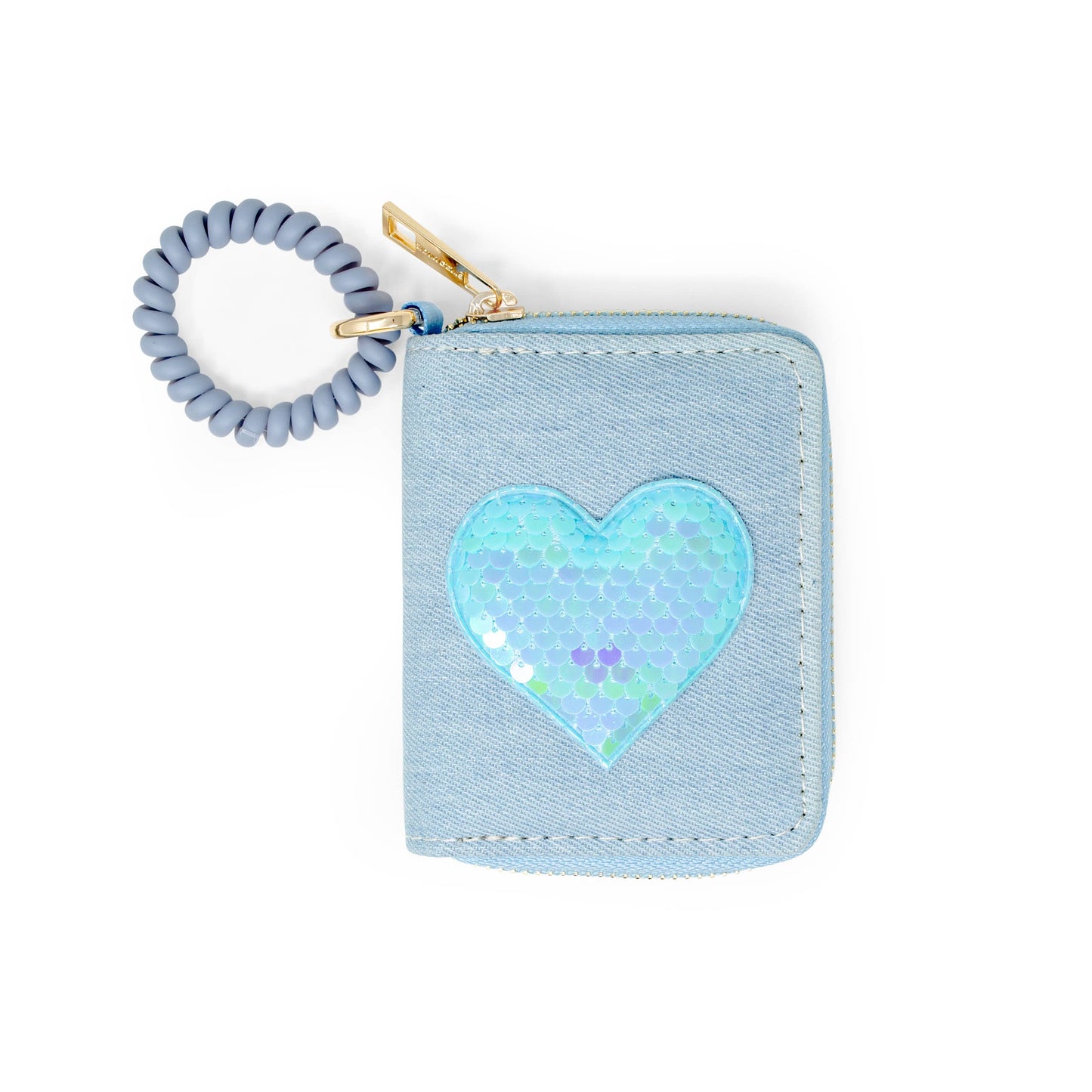 Sequin Heart Girl's Wristlet