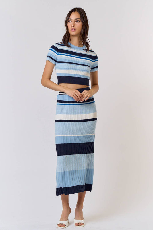 Vicki Knit Midi Skirt+ Sweater Set