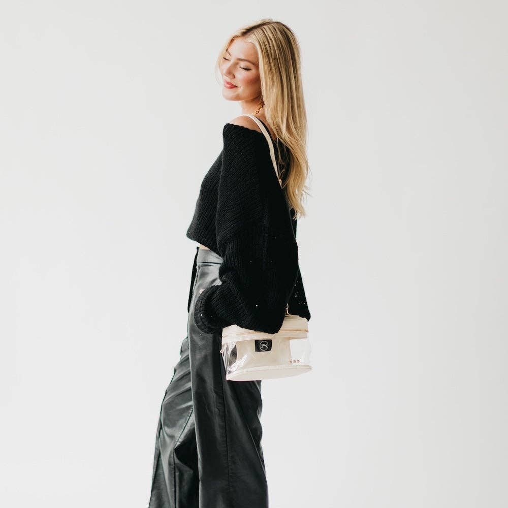 Carissa Clear Crossbody | Black