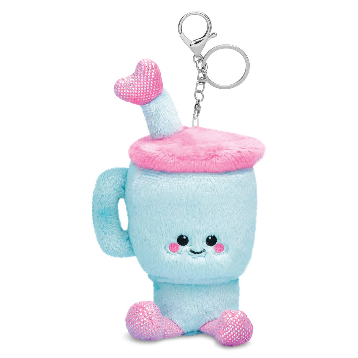 Plush Blue Pink Large Tumbler Keychain