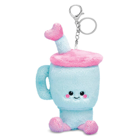 Plush Blue Pink Large Tumbler Keychain