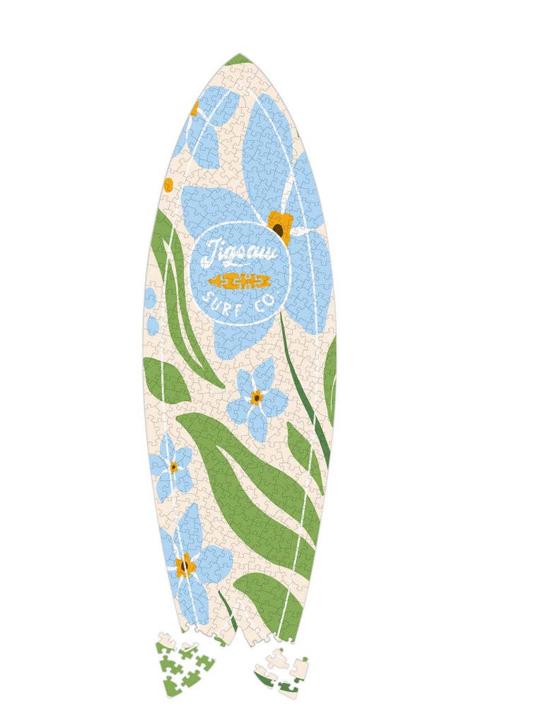 Jigsaw Surf Co Surfboard Puzzle Wall Art | Forget Me Not