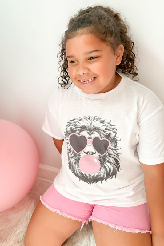 Lions Pink Bubble Gum Sunglasses Youth Graphic Tee