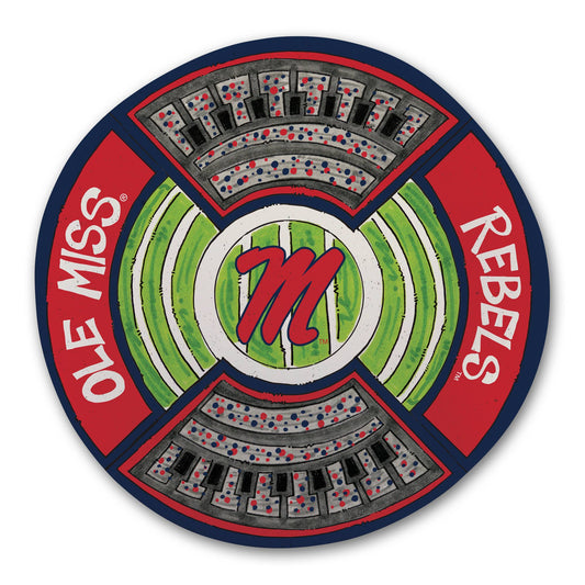Ole Miss Rebels 13.5" Round Stadium Tailgating Platter College Football