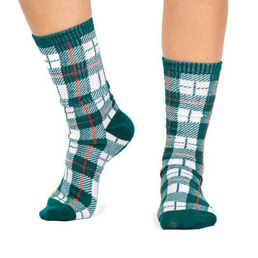 Holiday Plaid Red and Green Women's Socks