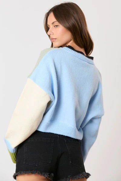 Jasmine Colorblock Cropped Sweater