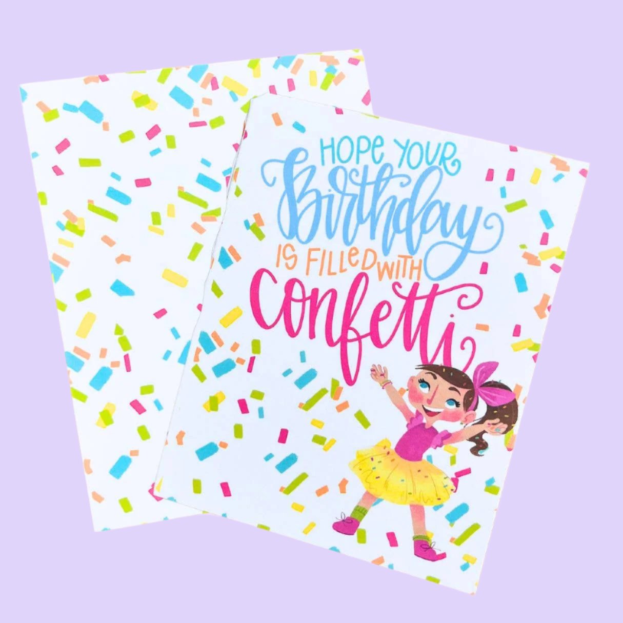 Betty Confetti Little Girl's Birthday Card