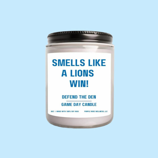 Smells Like a Lions Win Game Day Candle