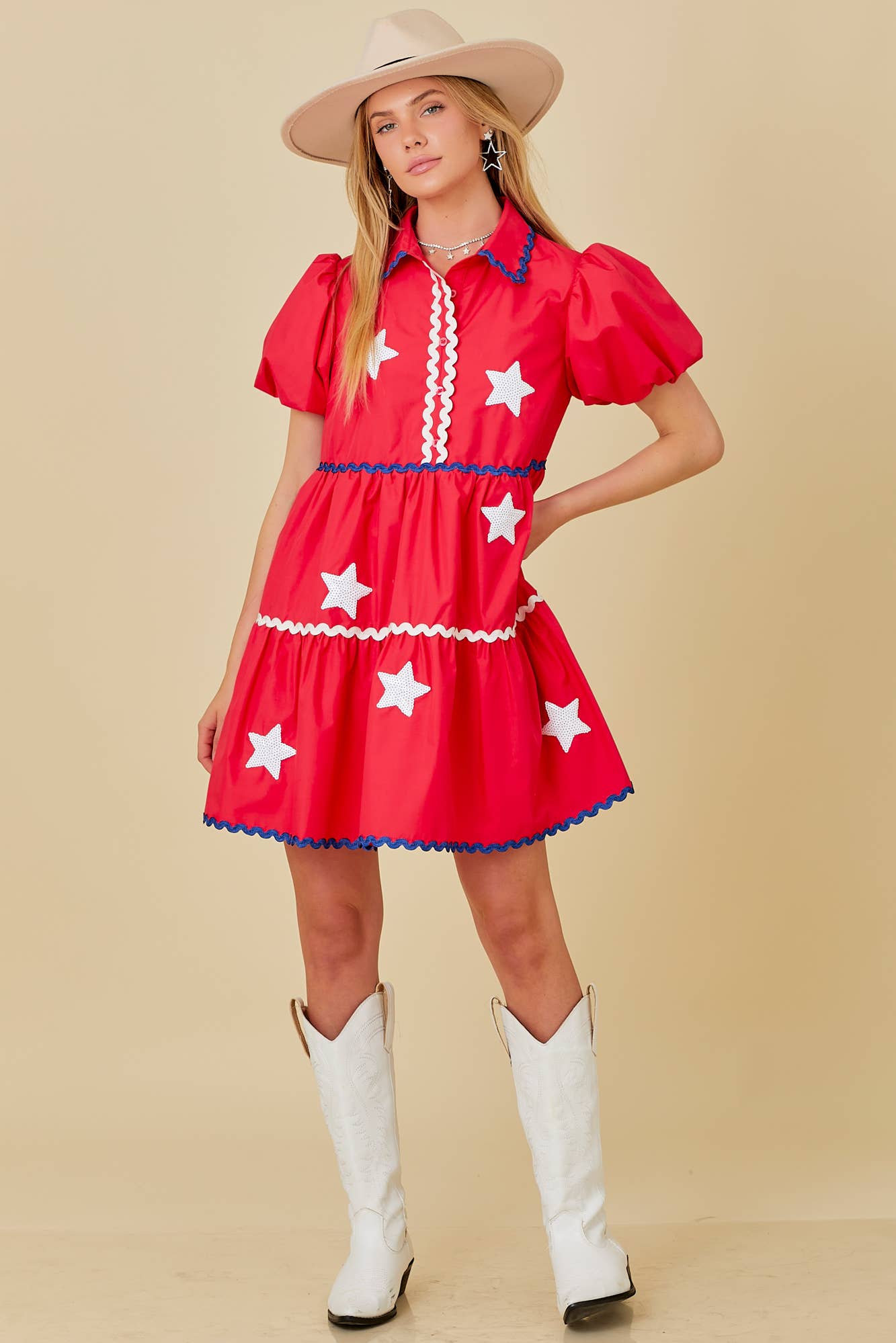 Star Spangled Ric Rac Dress
