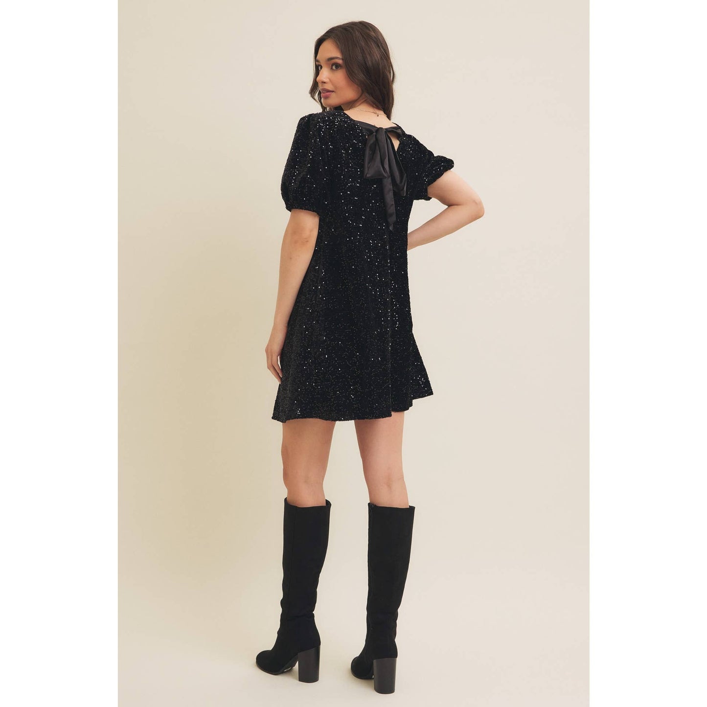 Midnight Dream Sequin Velvet Dress