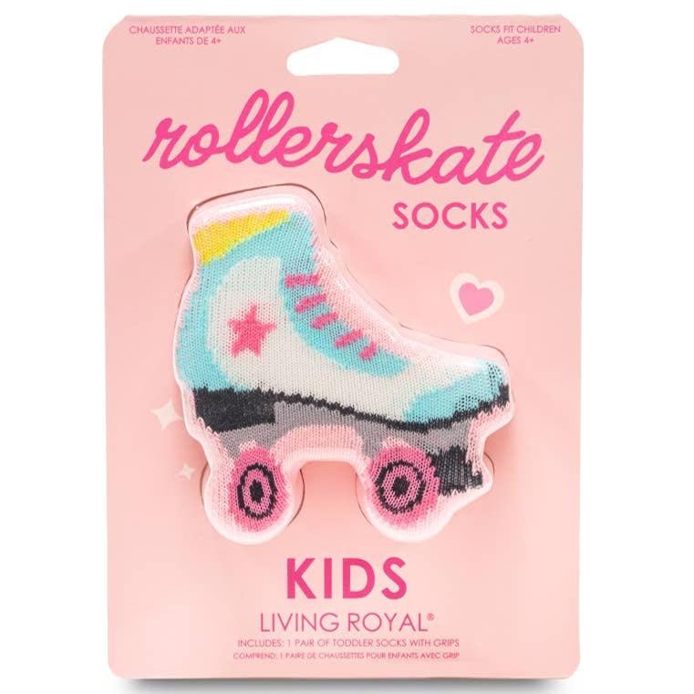 3D Package Roller Skate Pink Kids Socks