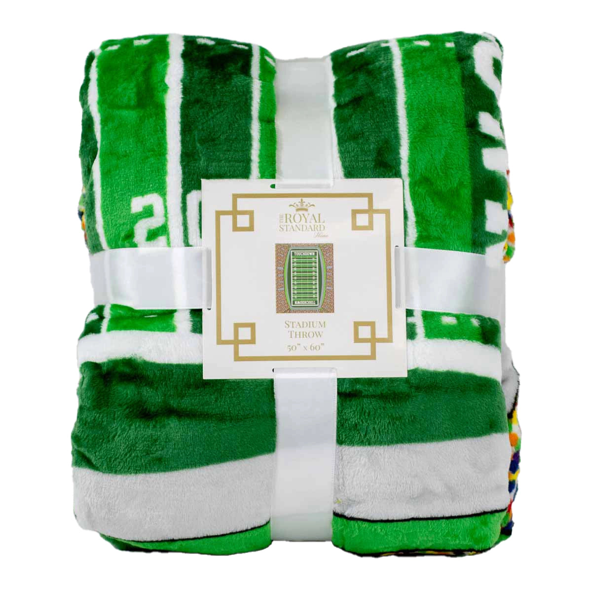 Football Stadium Green Throw Blanket