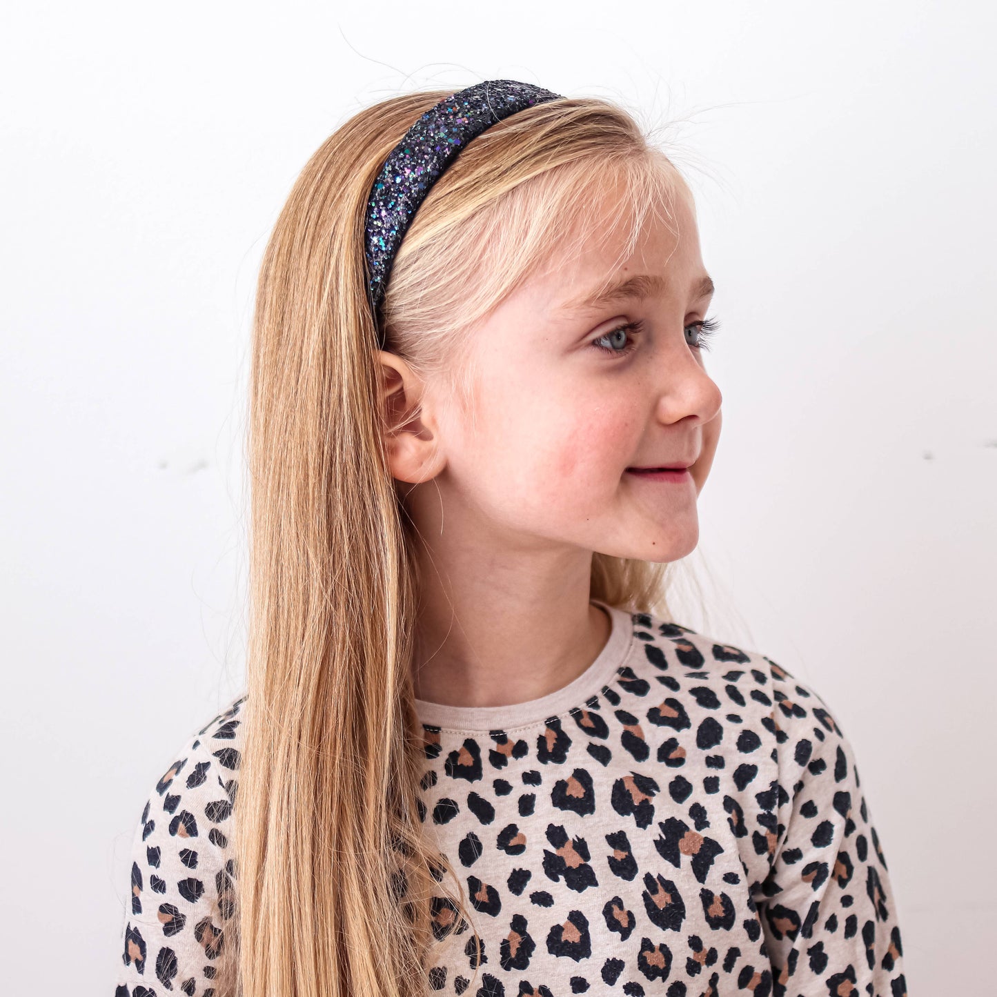 Chunky Glitter Headband | Black