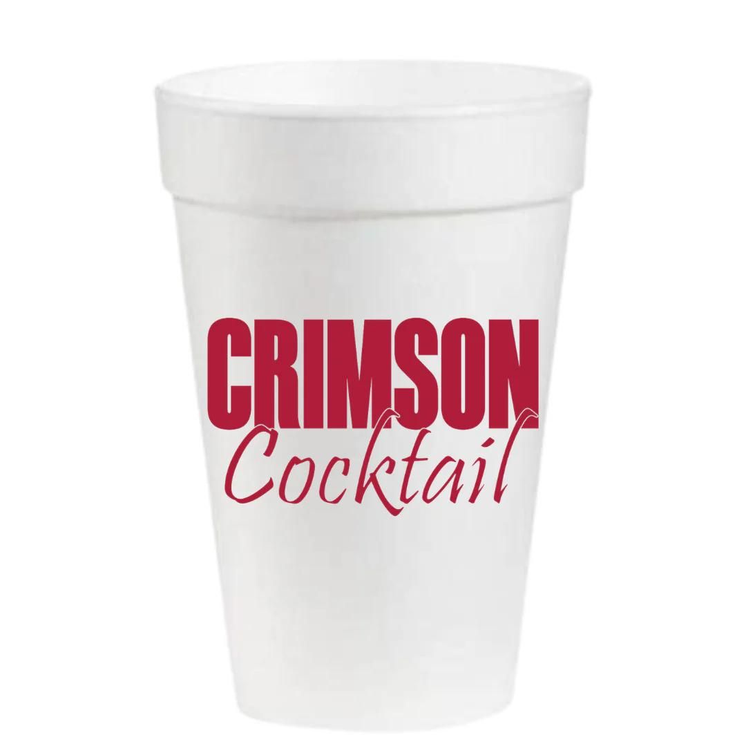 Crimson Cocktail Game Day Tailgating Cups