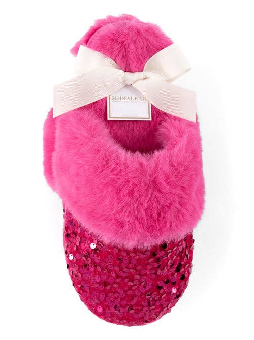 Party Night Sequin Slippers | Magenta