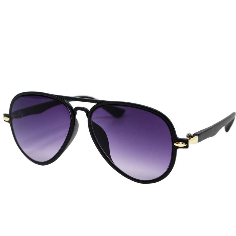 Black Aviator Sunglasses