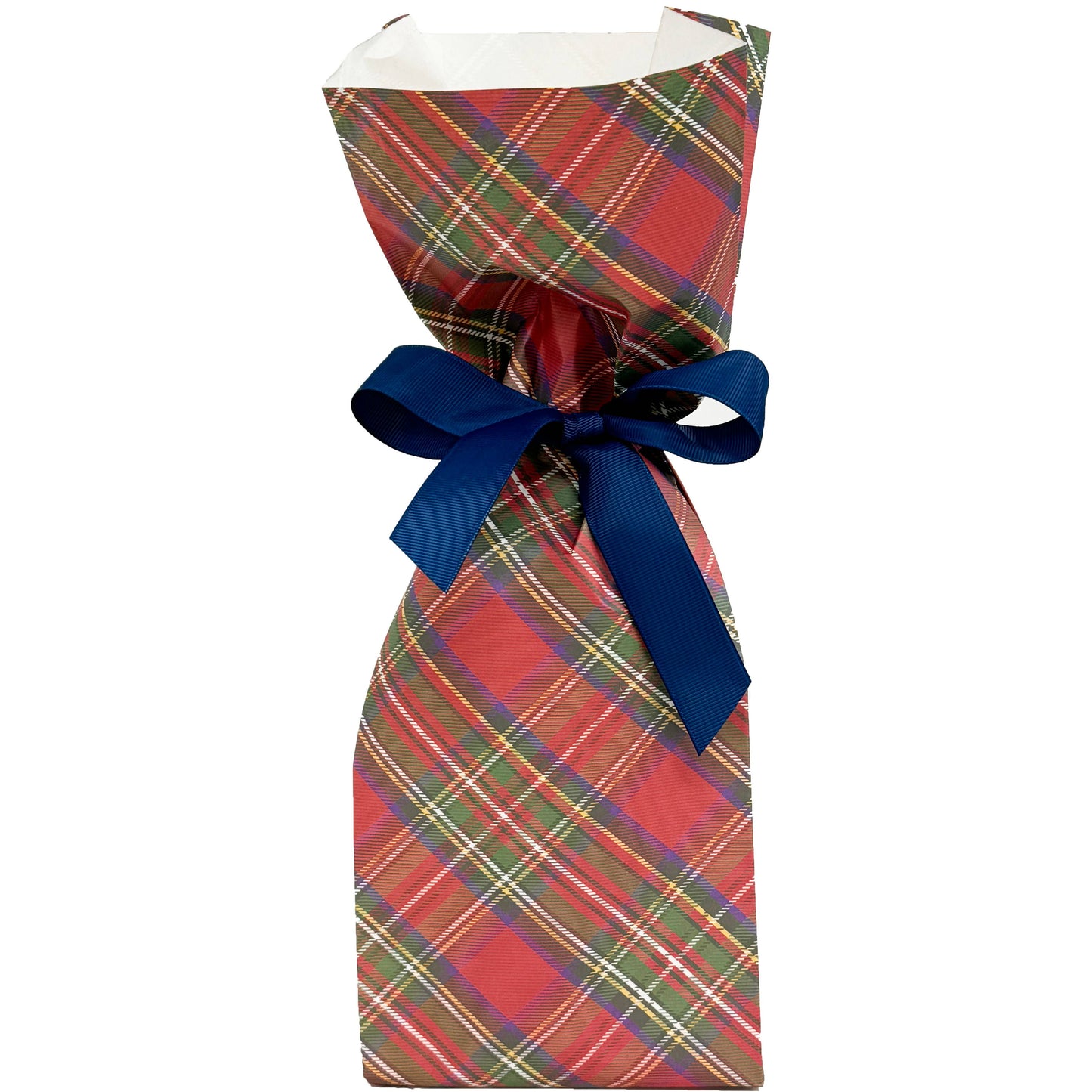 Paper Wine Bags | Tartan Plaid