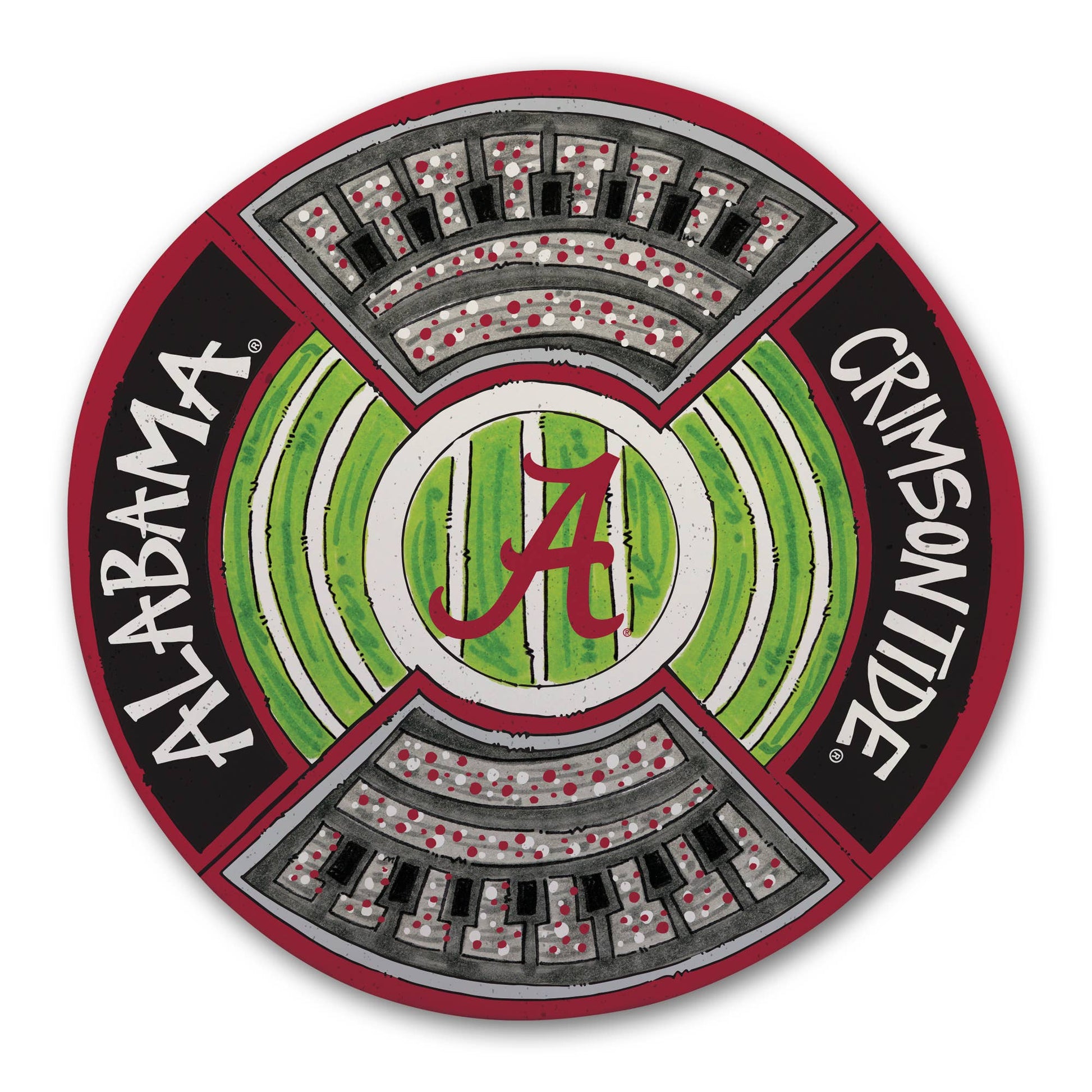 University of Alabama Durable 13.5" Serving Platter College Gameday Tailgating