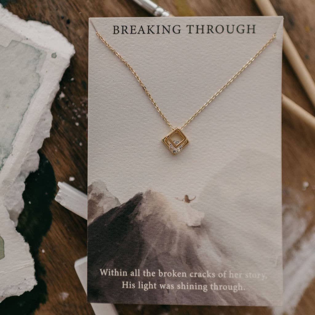 Breaking Through Gold Necklace | Christian Jewelry