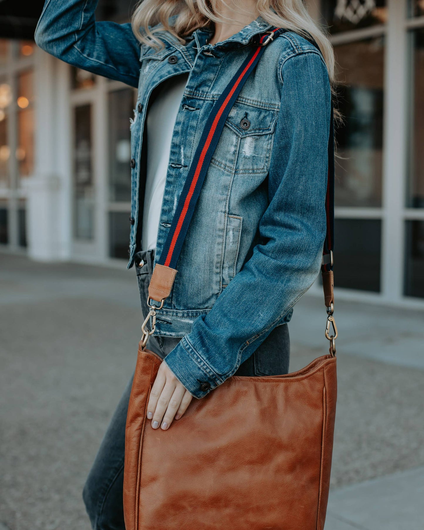 Bag Strap | Navy + Red