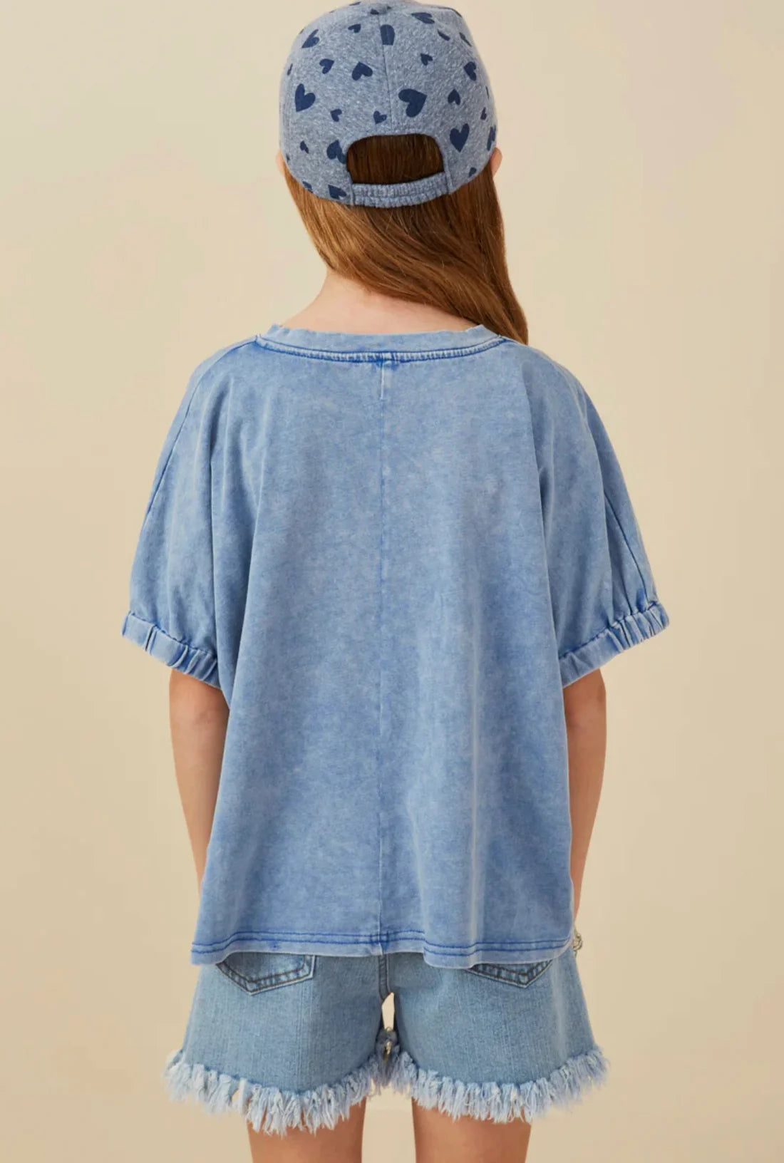 Tween Washed V-Neck Tee