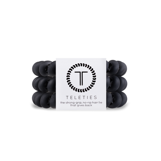 Teleties Spiral Hair Coils | Large | Matte Black