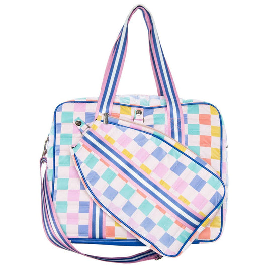 Multicolor Checker Pickleball Bag