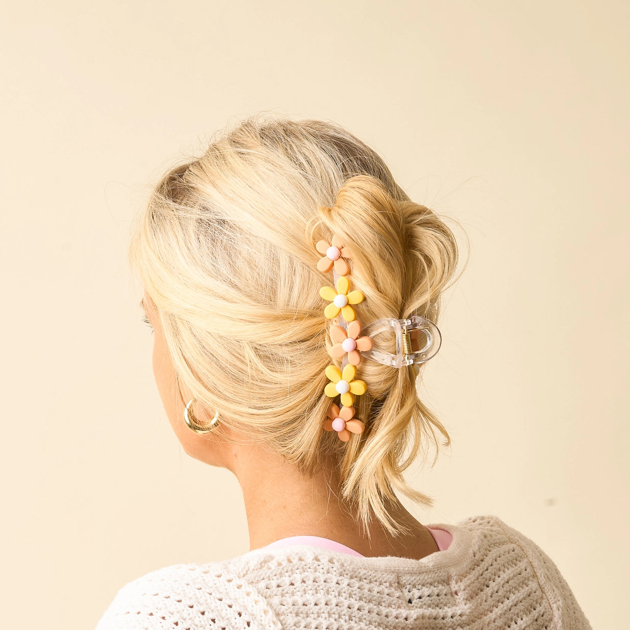 Daisy Claw Clip | Peach