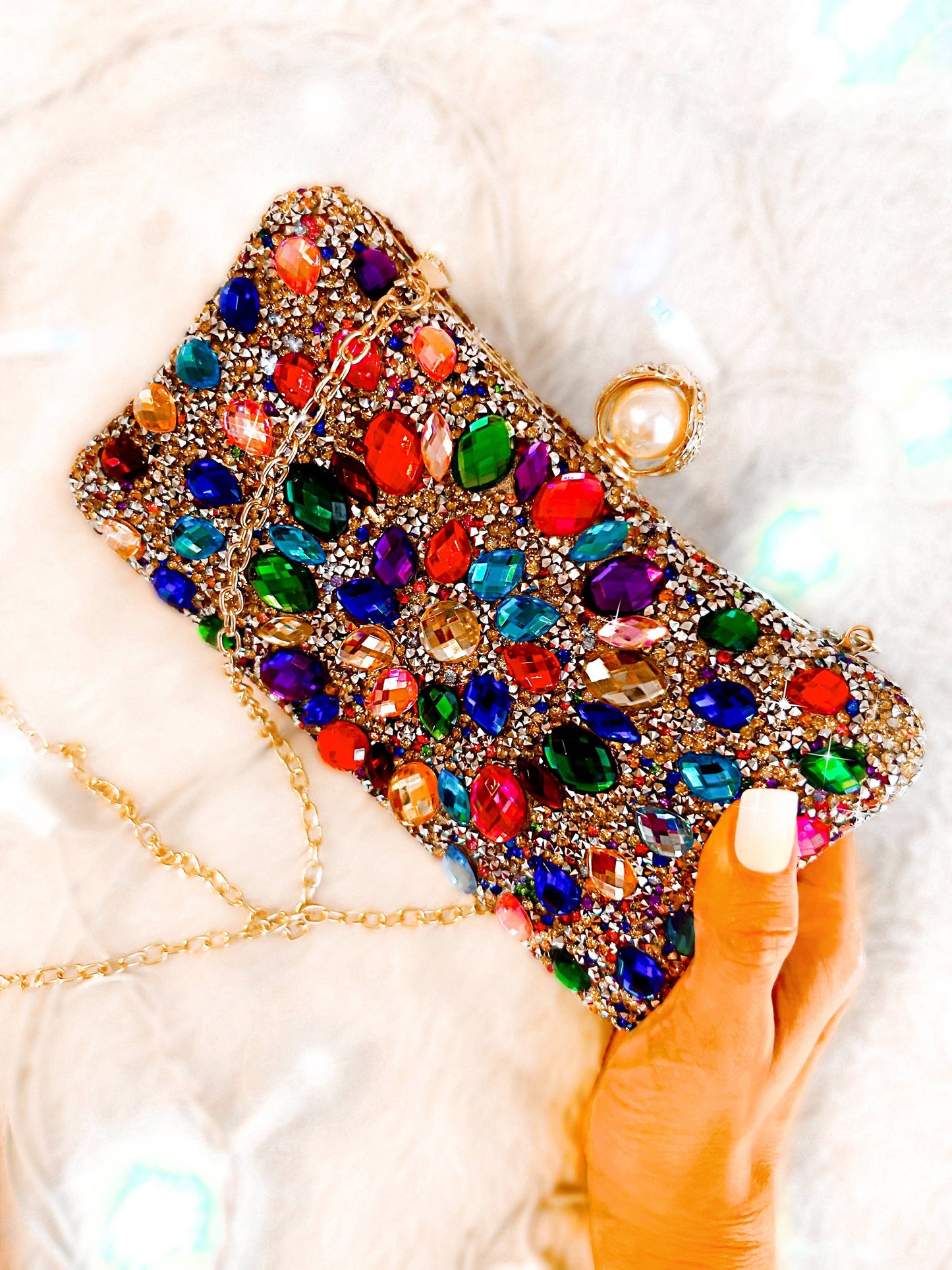 Showstopper Bejewled Clutch | Multi