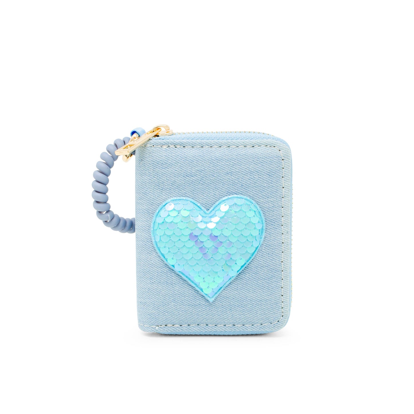 Sequin Heart Girl's Wristlet