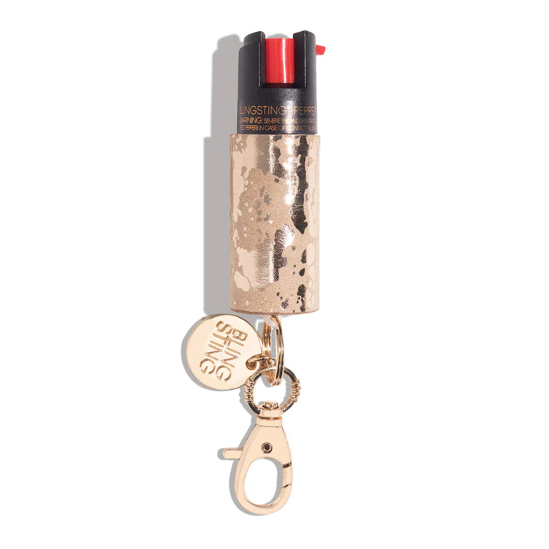 BLINGSTING Metallic Cowhide Pepper Spray