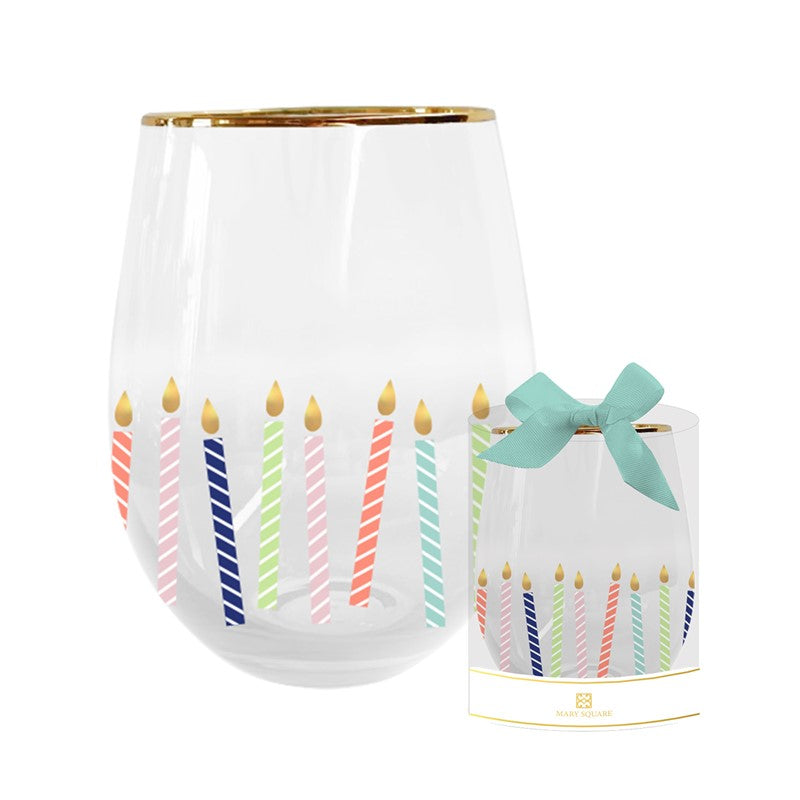 Birthday Candle Stemless Wine Candles