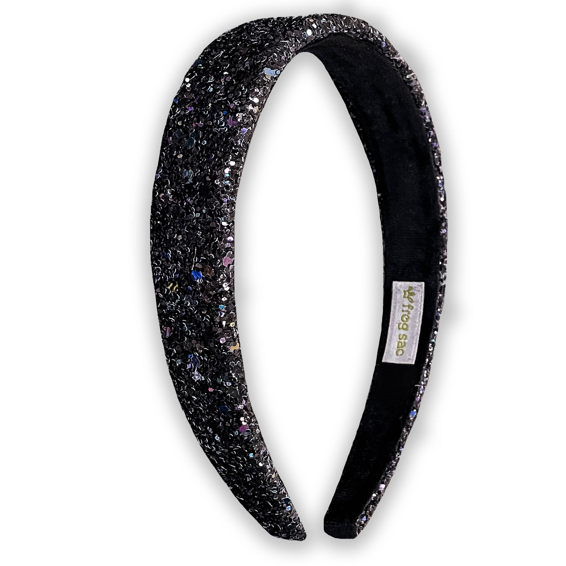 Chunky Glitter Girl's Black Headband