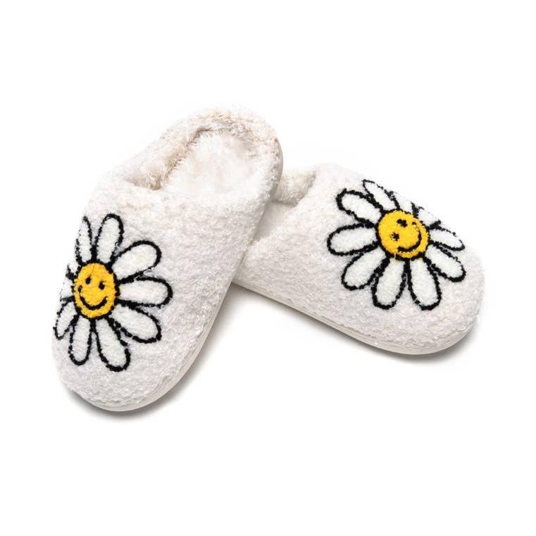Daisy Happy Face Kids Indoor Outdoor Slippers