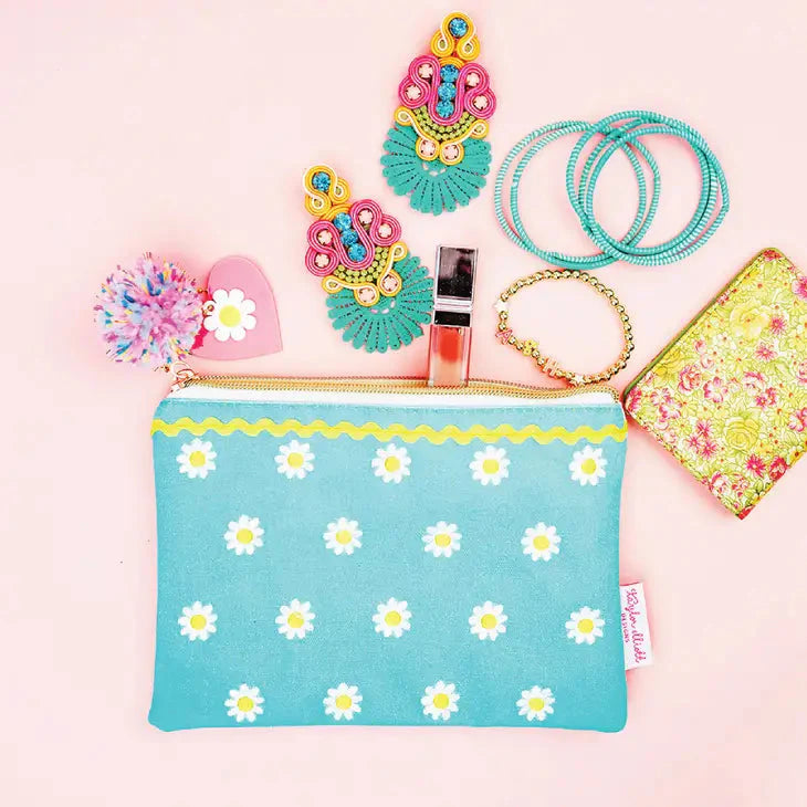 Daisy Zipper Pouch | Multiple Sizes