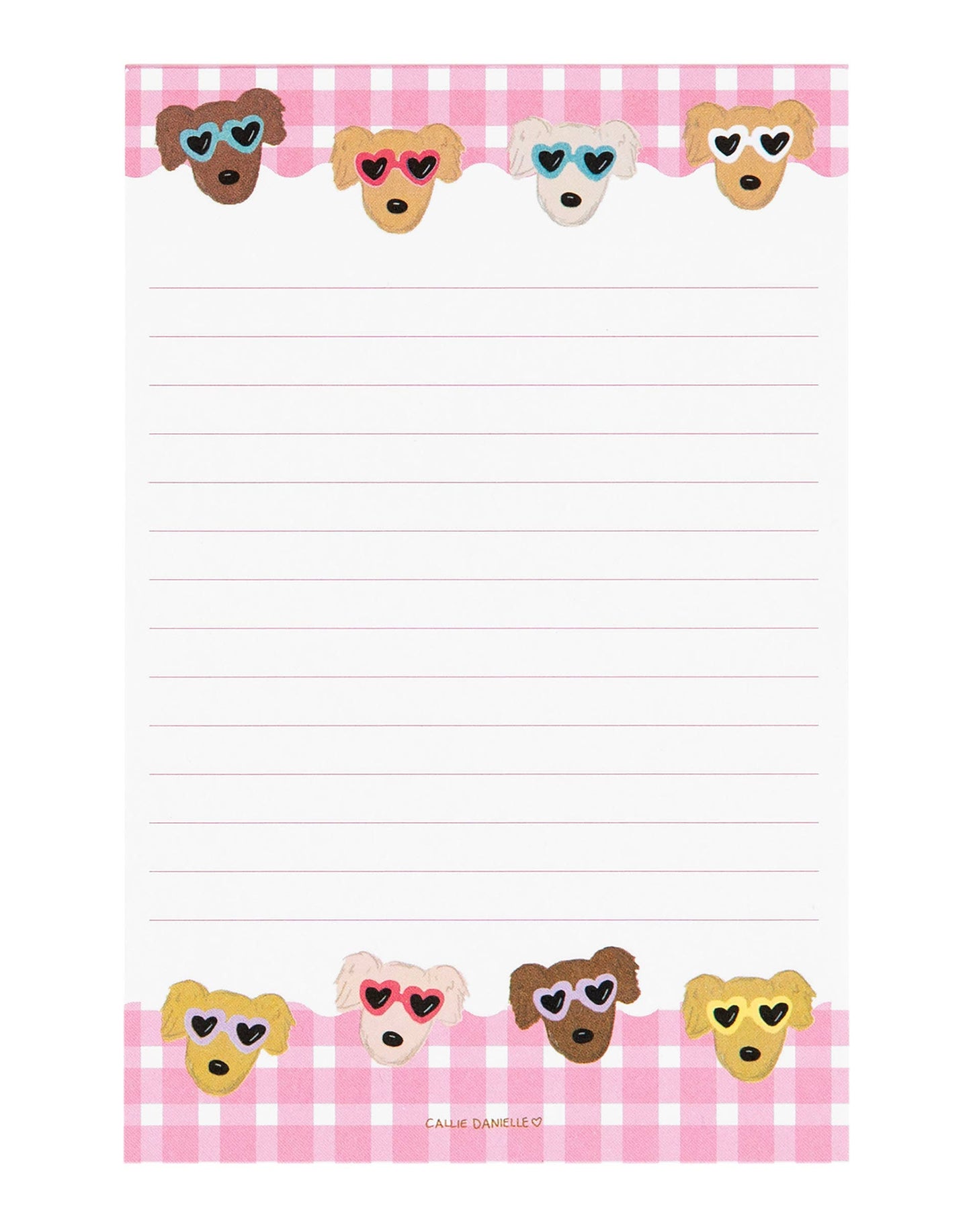 Golden Sunnies Puppy Lined Perforated Notepad