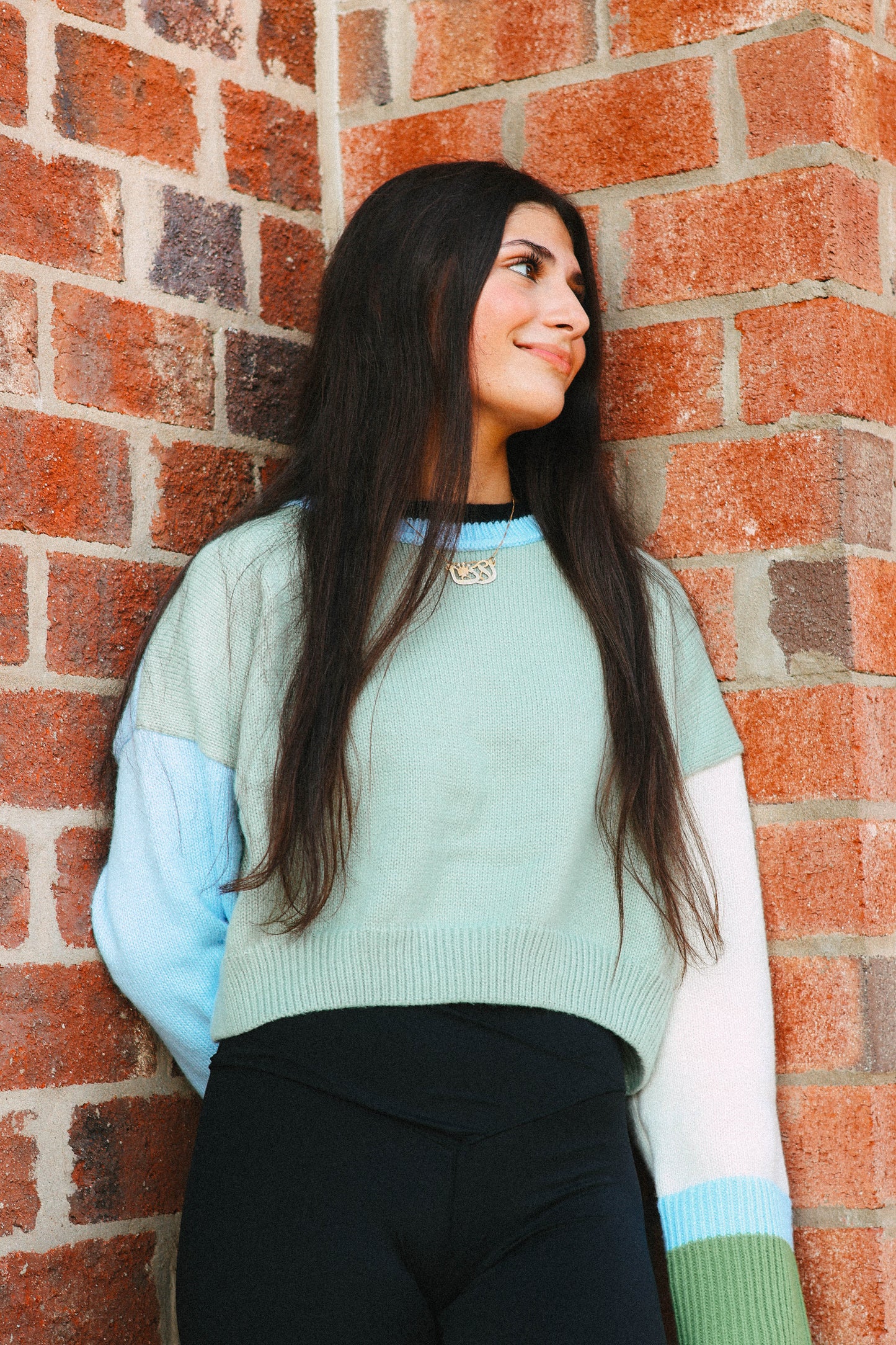 Jasmine Colorblock Cropped Sweater