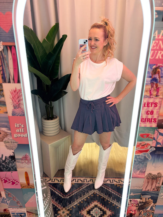 Coastline Club Dress Cotton Pleated Skirt Musle Tee Mini Dress