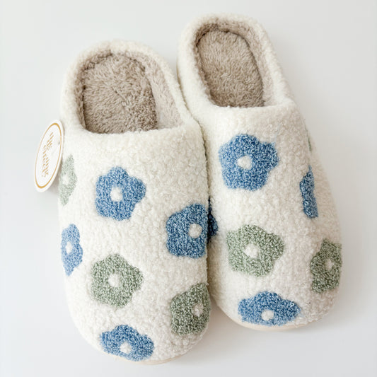 Floral Fuzzy Women's Slippers