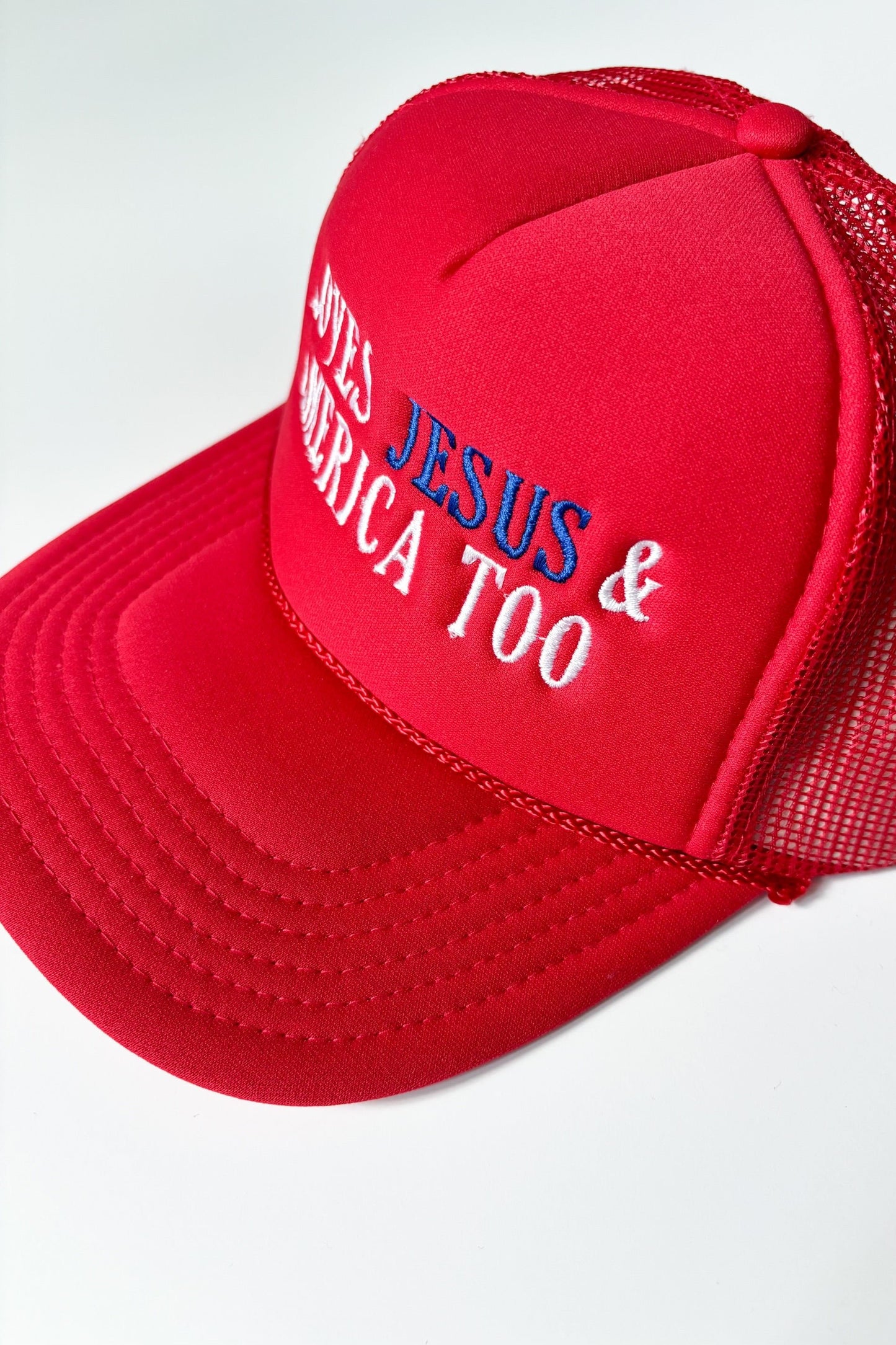 Loves Jesus & America Too Trucker Hat