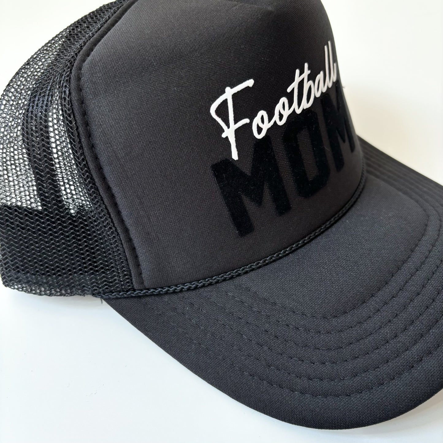 Football Mom Trucker Hat | White