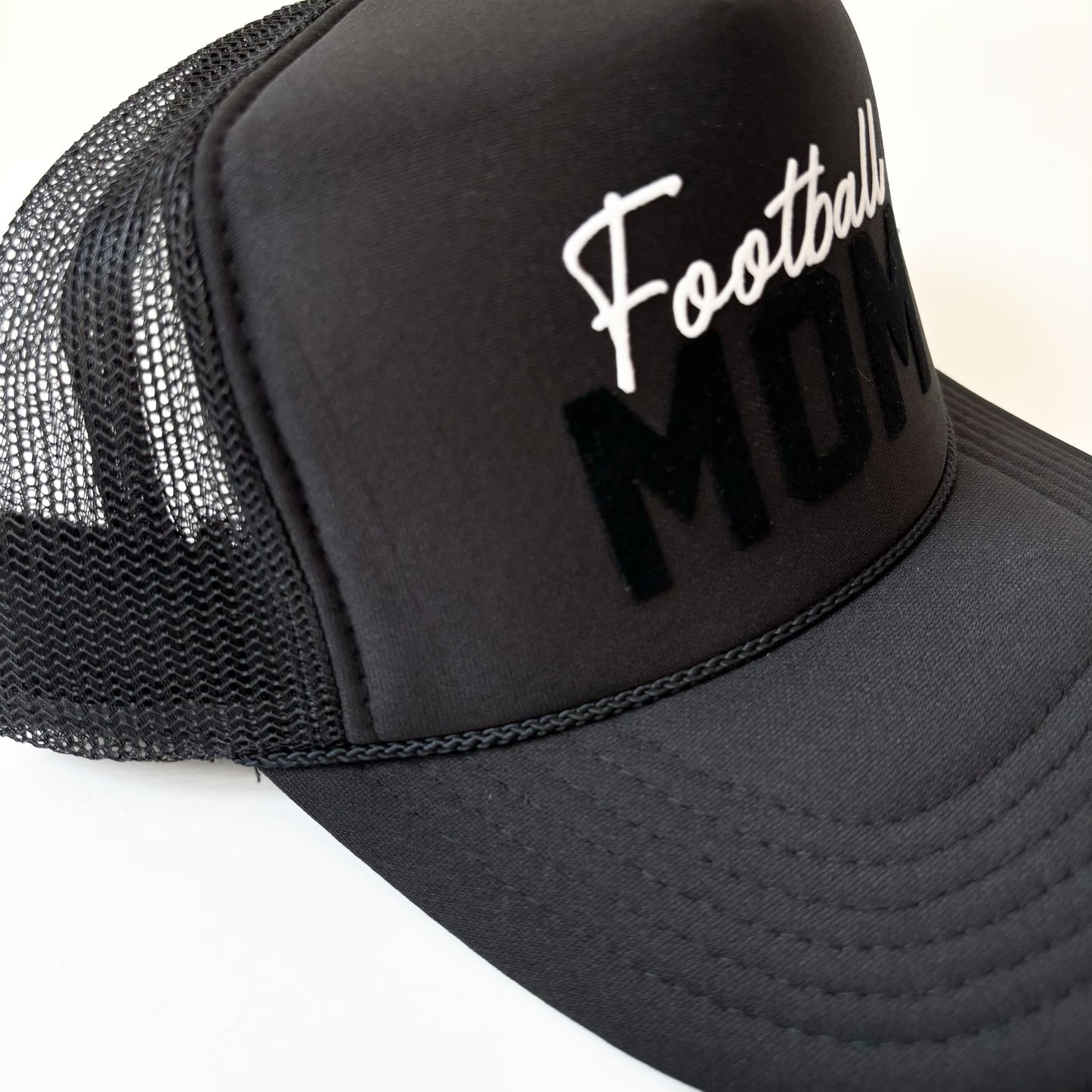 Football Mom Trucker Hat | White