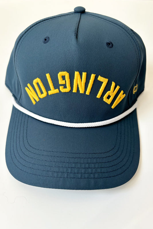 Arlington Upside Down Embroidered Snapback Navy Blue Hat