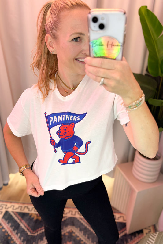 Bartlett Panthers Game Day Retro Crop Tee