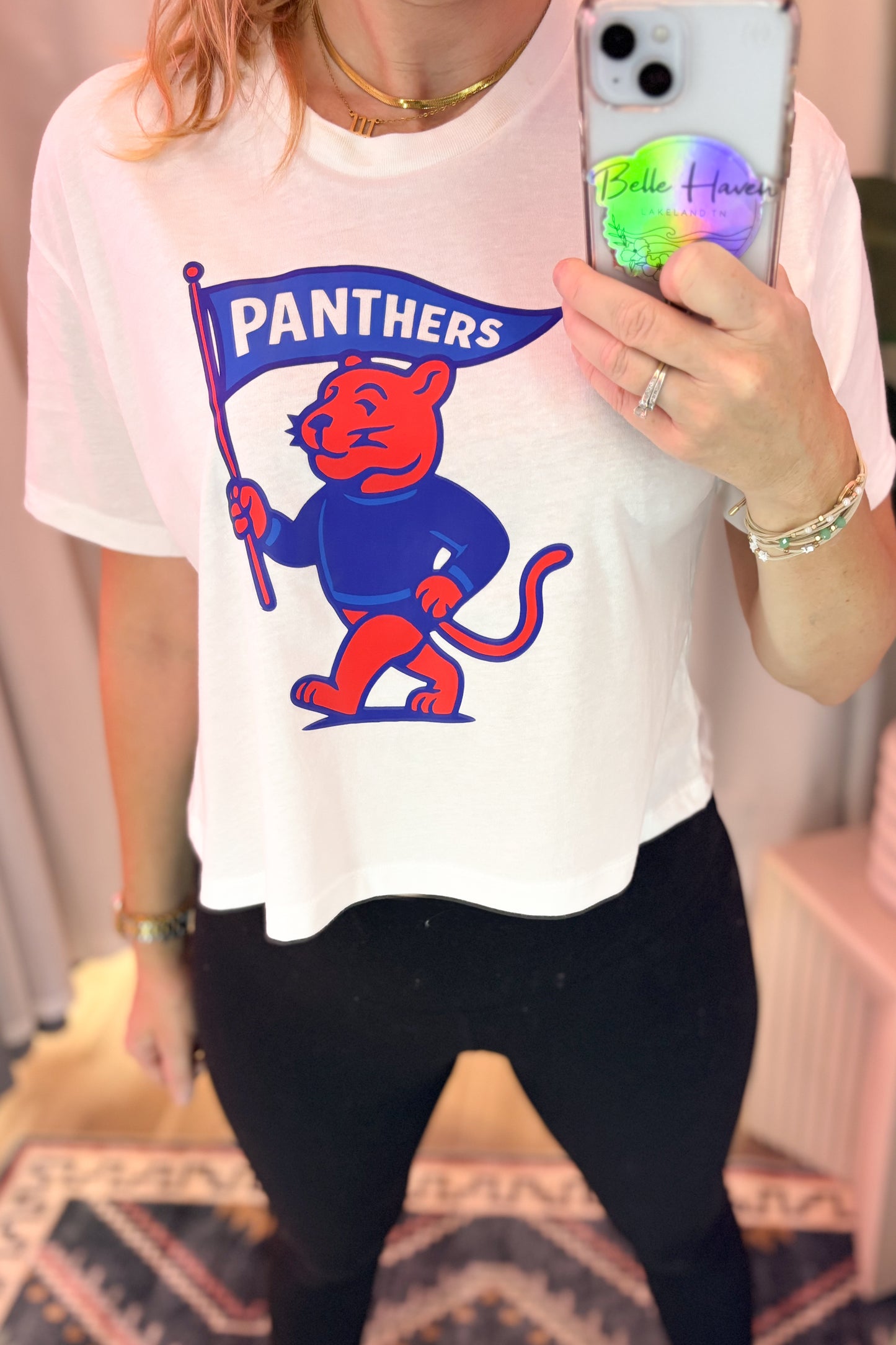 Proud Panther Crop Tee